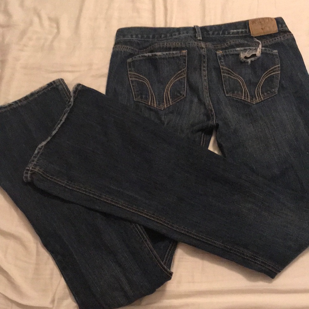 Cali flare Hollister Jeans with rips